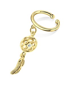 Dream Cather Gold Plated Silver Ear Cuff EC-700-GP